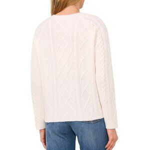 Vince Camuto Cable Knit Sweater M Antique White NWT